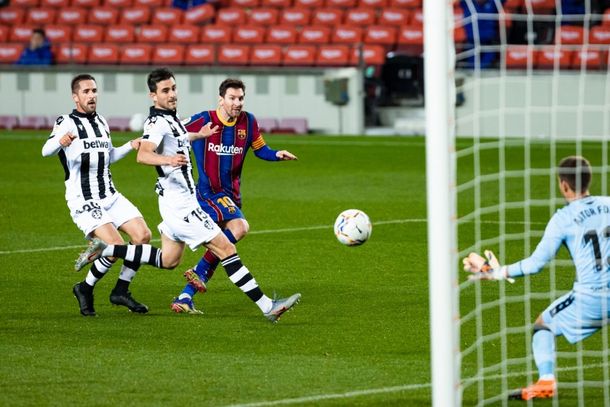 Con gol de Lionel Messi, el Barcelona le ganó al Levante