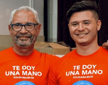 Ger&oacute;nimo Cabrera y su padre fabrican v&aacute;lvulas para respiradores.