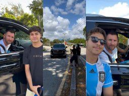 Es viral: un grupo de argentinos se cruzaron a Messi y paró a saludarlos