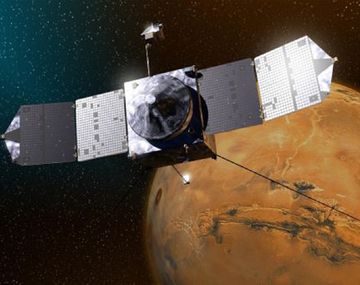 Ilustración de la sonda Maven, de la NASA. (Imagen NASA) &nbsp; &nbsp;