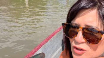 corrientes: como sigue la cronista de c5n que se cayo al agua en medio de la inundacion