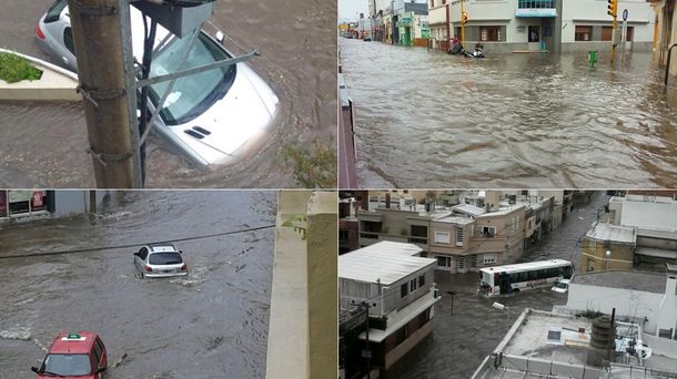 Temporal en Río Cuarto: autos fueron arrastrados tras la intensa lluvia