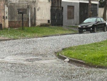 Lluvias y granizo en la ciudad de Buenos Aires.
