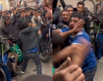 Se agarraron a piñas en medio del vagón del tren San Martín