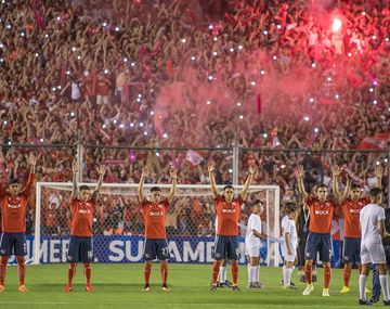Nicolás Tagliafico encabezaba el saludo místico de Independiente