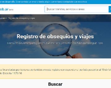 Se puede acceder al registro de obsequios y viajes a funcionarios por Internet