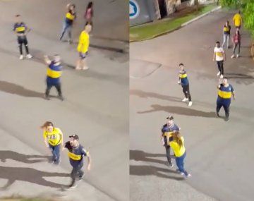 Un hincha de River sacó un parlante con música al balcón