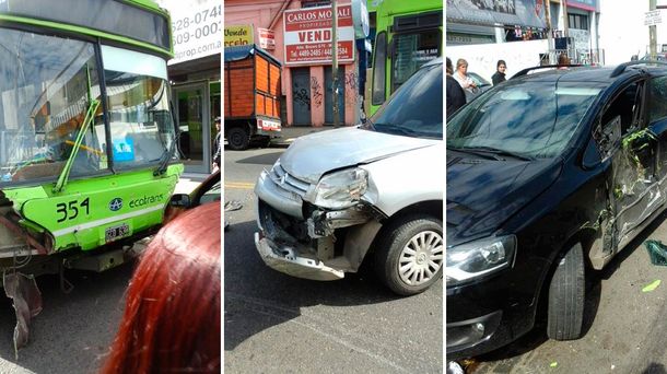 Colectivo fuera de control chocó más de 10 autos en Haedo