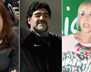 Maradona apoyó a Cristina y contraatacó a Claudia Villafañe