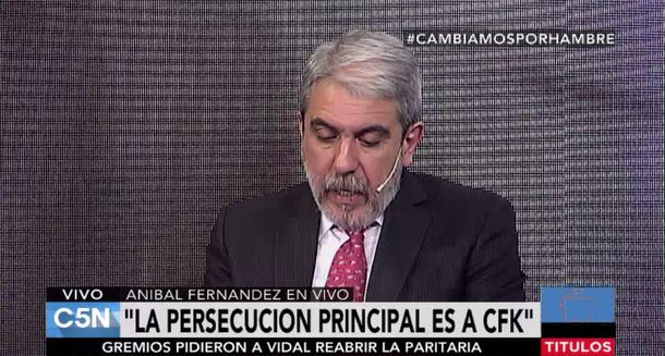 Lo que dice Perez Corradi es para atacar a Cristina, dijo Aníbal Fernández