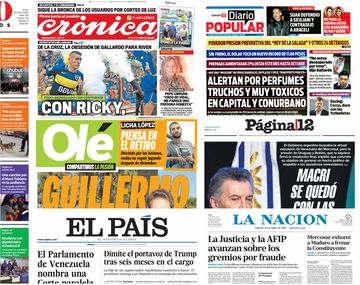 Tapas de diarios del sábado 22 de julio de 2017