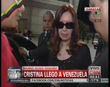 Cristina Fernández ya está en Venezuela para el último adiós