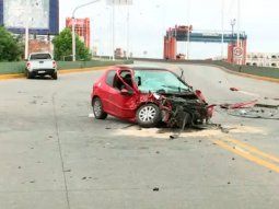 Caos de tránsito en La Boca por un impresionante choque múltiple en Puente Avellaneda