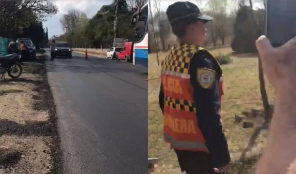 Una intervención insólita de la Policía Caminera se viralizó