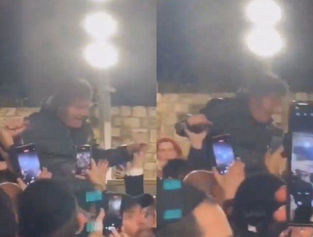 Javier Milei, de fiesta en Israel: cerró su gira con un baile viral junto con un grupo de rabinos