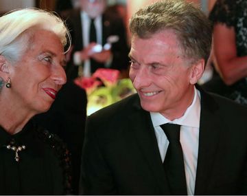 Mauricio Macri con Christine Lagarde