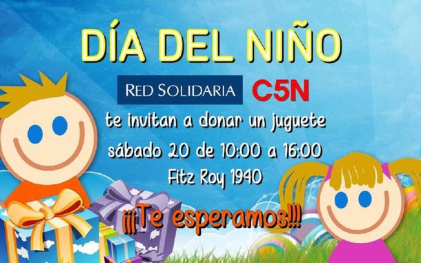 Día del Niño: Ya podés participar en la campaña de C5N, Radio 10 y Red Solidaria y donar tu juguete