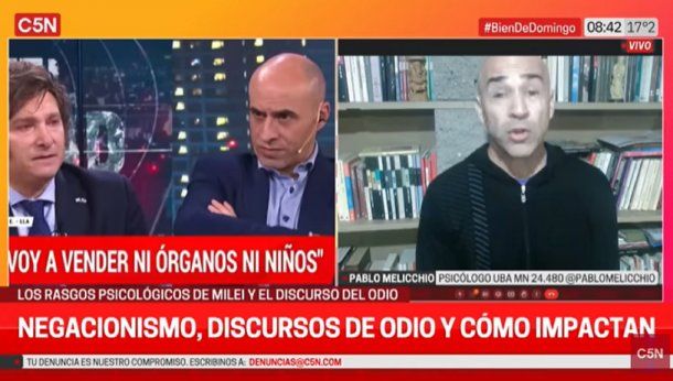 Un profesional analizó los rasgos psicológicos de Javier Milei y su discurso de odio