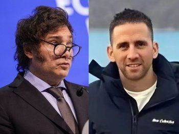 Javier Milei y Nahuel Gallo, el gendarme liberado por una gestión de la AFA