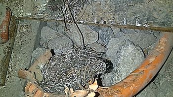 El cable cortado (Foto Metrovías) El cable cortado (Foto Metrovías)