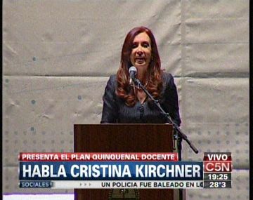 CFK presentó el Plan Quinquenal de educación