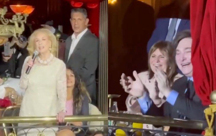 ¿Ahora es libertaria? Mirtha sorprendió a Milei durante el desfile de Roberto Piazza