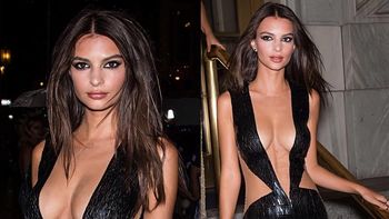 el infartante escote de emily ratajkowski en la alfombra roja el infartante escote de emily ratajkowski en la alfombra roja