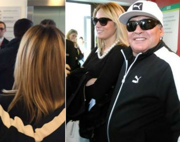 Maradona y Rocío juntos para ver a Los Pumas