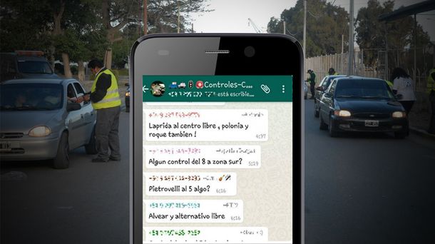 Polémico: crean grupos de WhatsApp para evitar los controles de tránsito