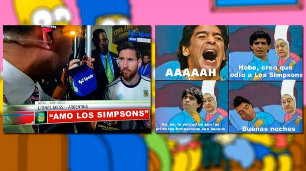 No podían faltar: mirá los memes por el odio a los Simpson de Maradona