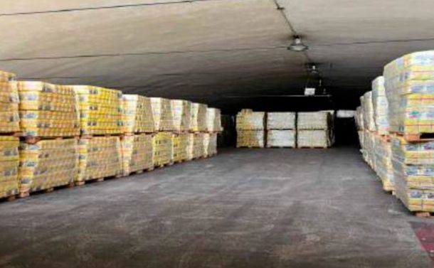 Imágenes de alimentos almacenados en depósitos figuran en la presentación de la fiscal Ochoa