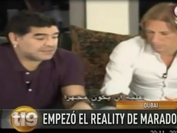 Así comenzó el nuevo reality de Maradona desde Dubai