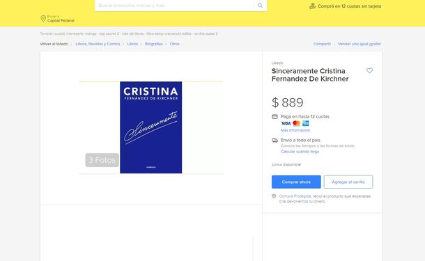 Furor por el libro de Cristina: piden hasta un 50% más que el precio de tapa