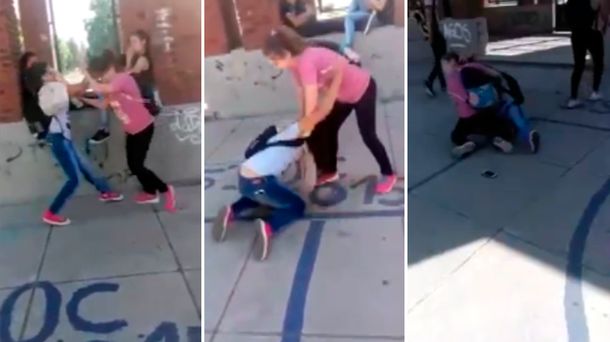 Dos alumnas se pelearon afuera del colegio