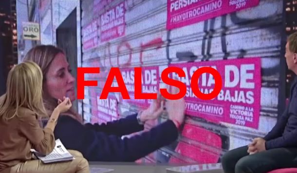 Mostraron fotos viejas de la campaña de Tolosa Paz como si fueran actuales