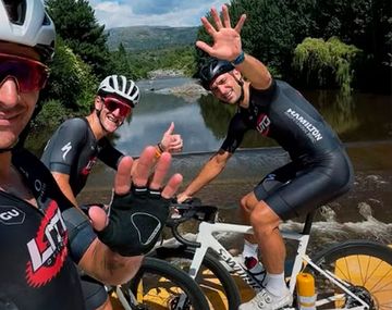 Las postales del desafío en bicicleta que encaró Scaloni en las sierras de Córdoba