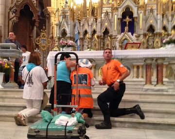 Mirá las fotos de la llegada de la abuela peregrina a la basílica de Luján
