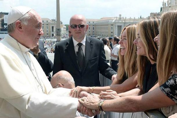 Las Trillizas de Oro se dieron el gusto de conocer al papa Francisco