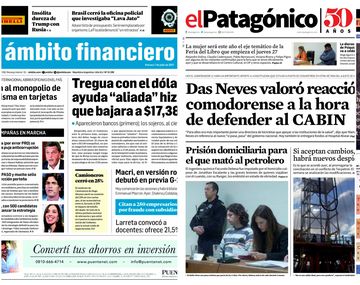 Tapas de diarios del viernes 7 de julio de 2017