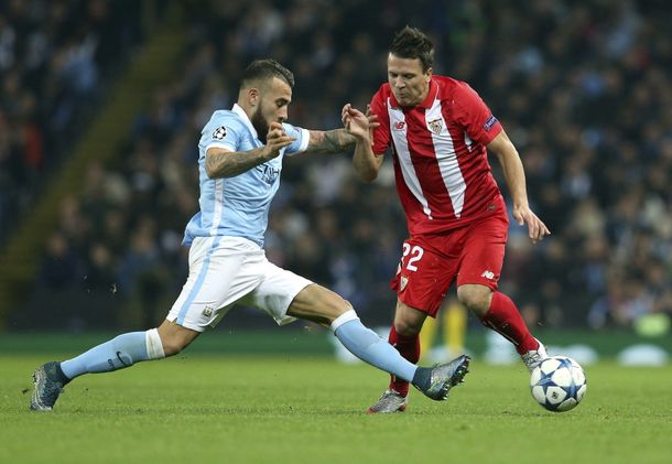 Sin Agüero, el City consiguió una agónica victoria como local ante el Sevilla