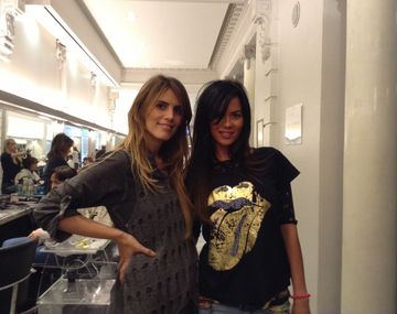 Jelinek con su estilista amiga, Bebe Sanders