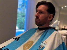 Messi estrenó corte de pelo en una barbería argentina de Florida