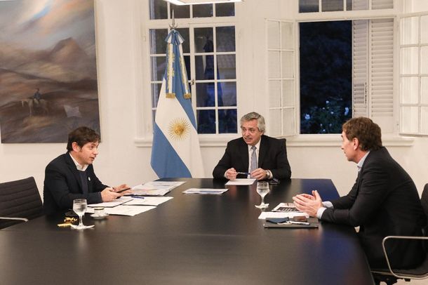 El Presidente analizó con Kicillof y Santilli la situación epidemiologica en el AMBA