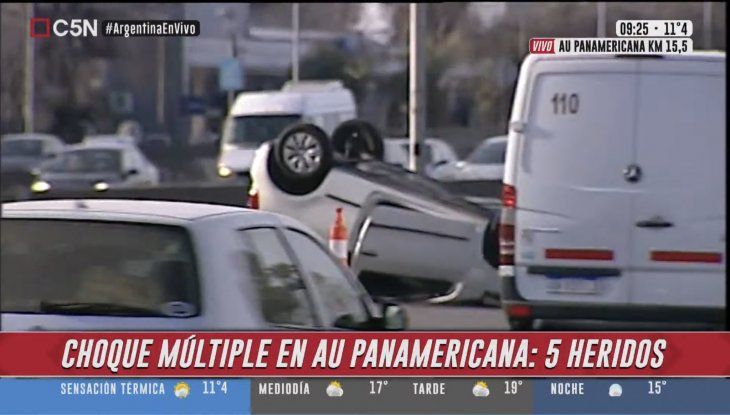 Choque múltiple en Panamericana provoca demoras a la altura de Vicente López