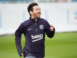 Lionel Messi volvió a entrenar. Foto: @FCBarcelona.