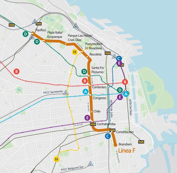 Ciudad anunció la licitación para empezar a construir la línea F de subte para unir Palermo con Barracas