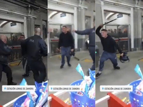 Lo bajaron del Tren Roca por generar incidentes, le robó el bastón a la policía y agredió a los efectivos