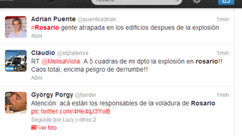 rosario: la repercusion de la explosion en las redes sociales rosario: la repercusion de la explosion en las redes sociales
