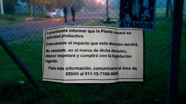 Este es el cartel con el que se encontraron los trabajadores
