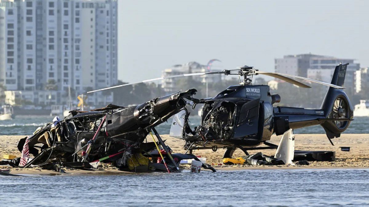 Impresionante choque entre dos helicópteros en Australia cuatro muertos